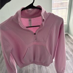 90 Degree By Reflex Light Pink Half-Zip Pullover